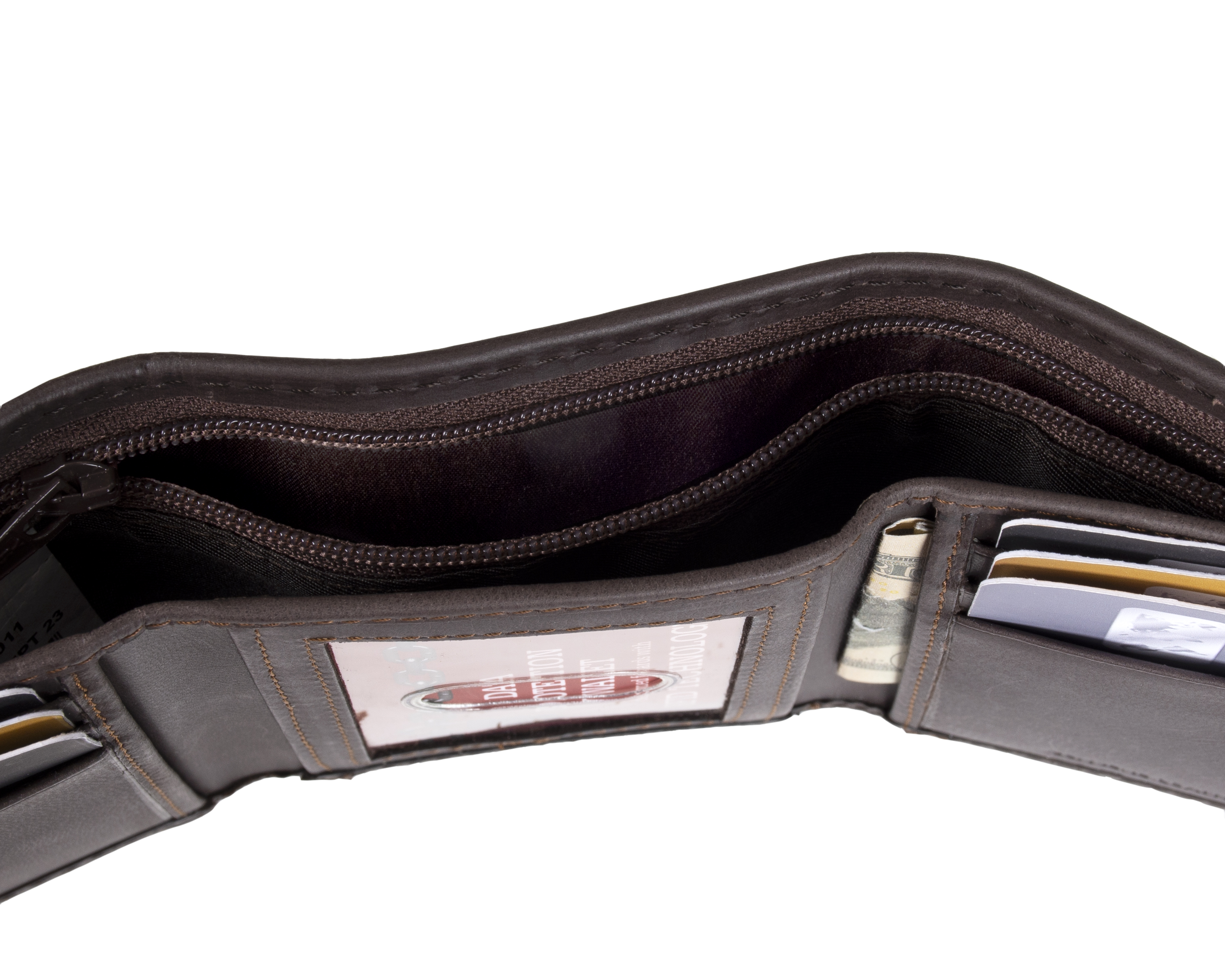 Genuine Dickies Men's Trifold Wallet with RFID Blocking, Brown photo 5
