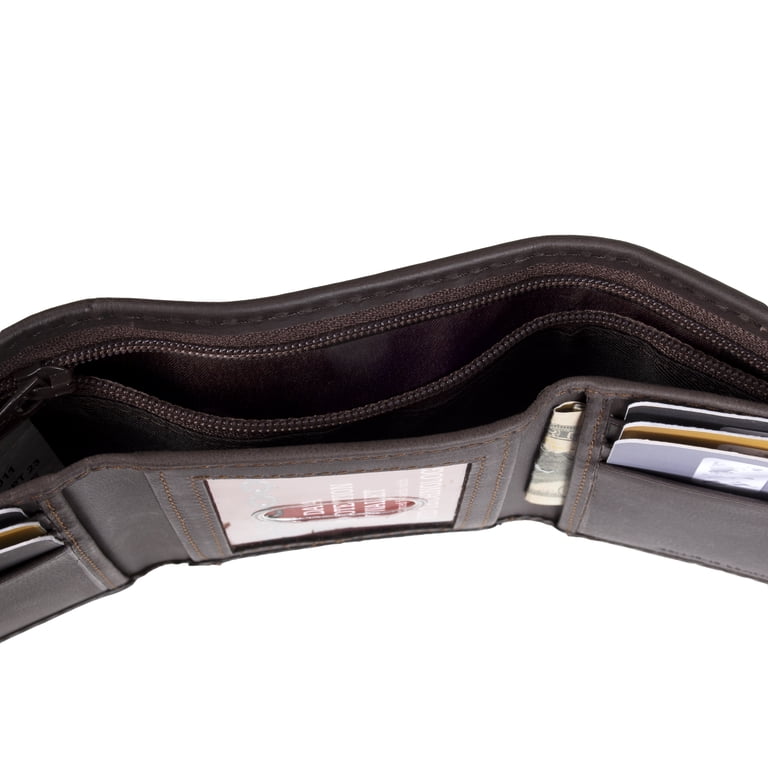 Genuine Dickies Men's RFID Genuine Leather Trifold Wallet with