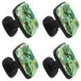 thumbnail image 2 of 4 Pcs Square Cabinet Handle Cupboard Knob Drawer Pulls Handle Tropical Green Drawer Knobs with Screws Furniture Decoration, 2 of 7