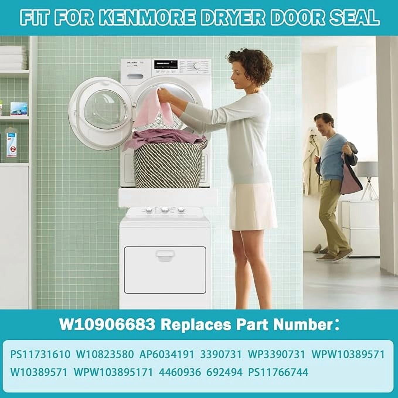 Upgraded W10906683 Dryer Door Seal Part Compatible with Some Maytag Crosley Whirlpool and Kenmore Dryer Door Seal