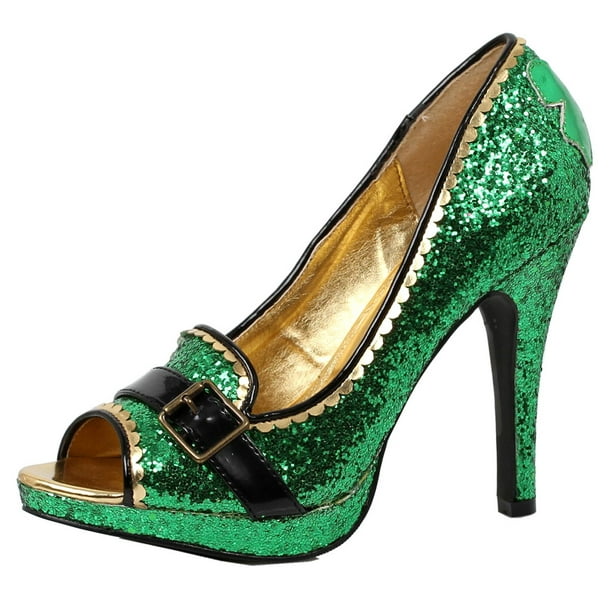 SummitFashions - Womens Green High Heels Glitter Pumps St Pattys Day ...