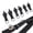black, variant on 6pcs Instant Zipper Universal Instant Fix Zipper Repair Kit Replacement Zip Slider Teeth Rescue New Design for Sew Zipper Slider