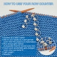 thumbnail image 4 of 2pcs Cube Charm Knitting Row Counter Chains Alloy 0~9 Numbered Stitch Marker for Tracking Project Progress Fit for Needles Up To 9mm Silver 15.8cm, 4 of 7