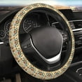 thumbnail image 4 of Kdxio 70s Hippie Style Print Elastic Stretch Steering Wheel Cover,Auto Steering Wheel Cover,15 Inch Anti-Slip,Warm in Winter and Cool in Summer,Fit Suvs,Vans Cars,Trucks, 4 of 7