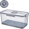 thumbnail image 1 of Caja De Almacenamiento De Cocina Organización Nevera Alimentos con Registrador De Tiempo Bandeja Hermética Refrigerador Preservación Frutas Verduras Mantener Fresco Transparente, 1 of 5