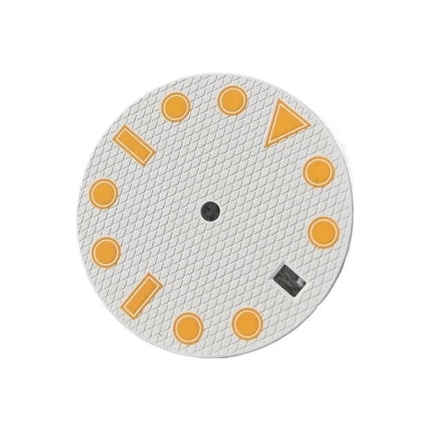 WANGQ NH35 Watch Dial 28.5mm Dial Green Luminous Watch Faces with Single Date Watch Accessory for NH35 Movement