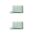 thumbnail image 2 of Sonducket Billeteras para mujer, tarjetero corto de piel sintética de Color sólido, monedero multitarjeta, monedero para llaves, bolso Verde 2piezas, 2 of 6