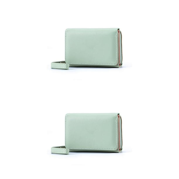 Sonducket Carteras de moda para mujer, tarjetero corto de piel sintética de Color sólido, monedero triple con cremallera, monedero con Type2 NO2