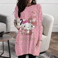 thumbnail image 4 of Camisetas de manga larga con estampado de Hello Kitty para mujer, Tops informales de gran tamaño, camiseta de dibujos animados, ropa de primavera y otoño, 4 of 4