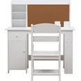 thumbnail image 6 of Children's Study Desk and Chair Set, Includes Bookshelf, Bulletin Board, and Storage Cabinets for Kids Aged 3 to 8 Years, 6 of 6