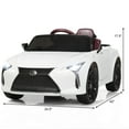 thumbnail image 2 of Gymax 12V Licensed Lexus LC500 Kids Ride On Car w/ MP3 Remote Control White, 2 of 10