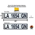2 Pack Super Reflective Custom Boat Registration Numbers and Letters