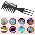 thumbnail image 4 of Peine de plástico negro para hombre, peine grande para espalda, peine de espina de pescado, peine de peluquería, peine de dibujo, 1 unidad, 4 of 5