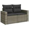 thumbnail image 6 of vidaXL Garden Sofa Set Gray, Dark Gray PE rattan Large, 6 of 10