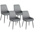 thumbnail image 1 of HOMCOM Dining Chairs Set of 4, PU Leather Kitchen Chairs with Metal Legs, 1 of 10