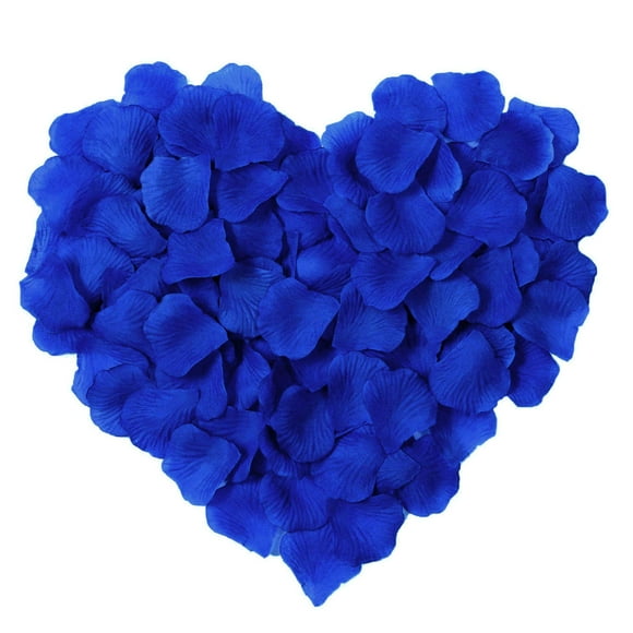 YoungLove Royal Bleu Rose Pétales 1000 Pcs Pétales de Soie Artificiels Rose Pétales Décoration Romantique pour Mariage Fête Maison Bleu Royal