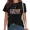 A-Black, variant on UNISHE Women's Don't Be Afraid to Bloom a Little Differently Graphic Tee Boho Wildflower T-Shirt Black, S