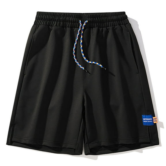 Wavsuf Mens Shorts Surf Beach with Pockets Summer Loose Casual Black Swimwear Size XL