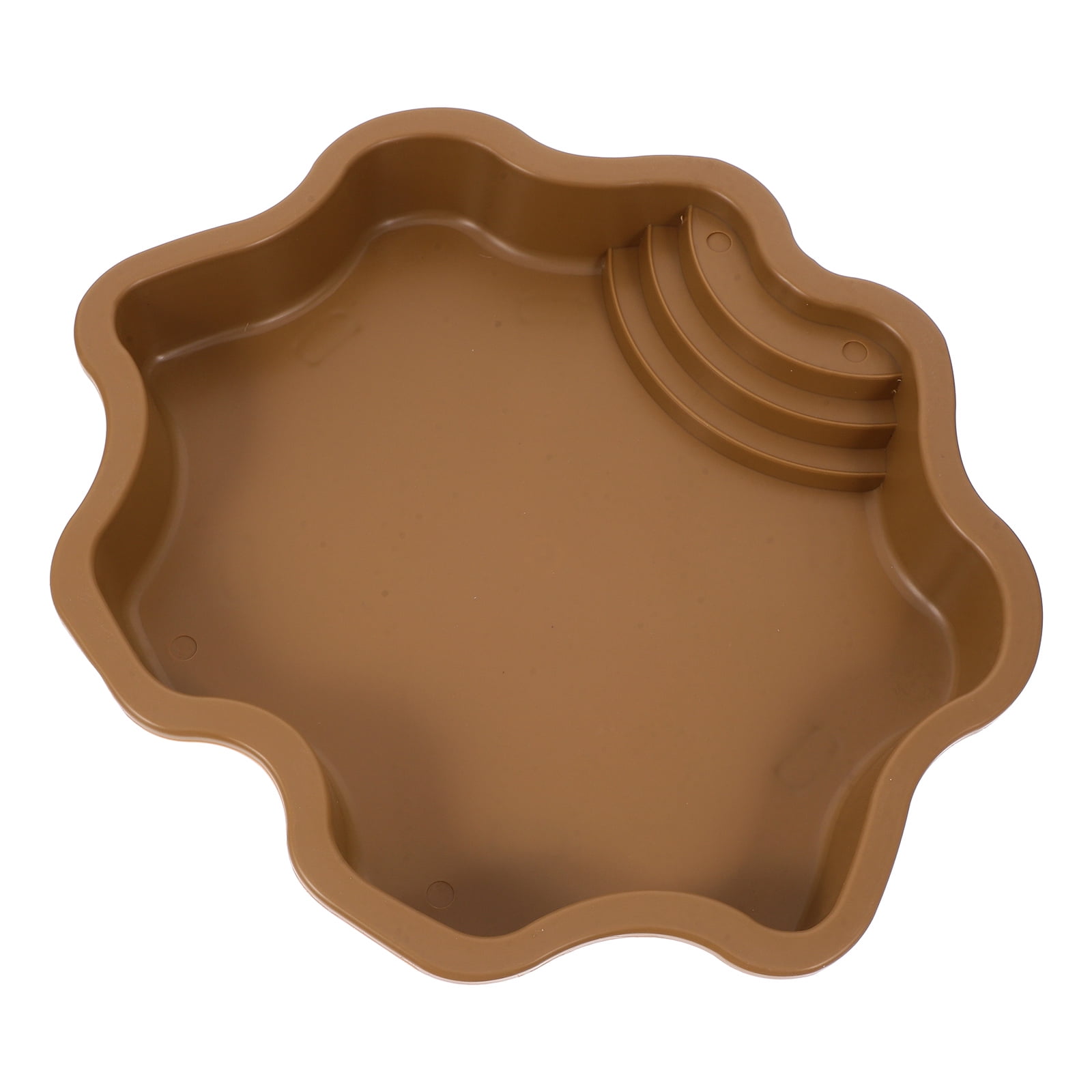 Alasum Light Brown ABS Reptile Water Dish with Stylish Design for Bathing and Feeding Storage