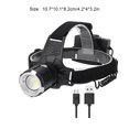 thumbnail image 3 of Kearding Faro de aleación de aluminio portátil IPX4 impermeable 2200lm carga USB recargable elegante ciclismo pesca escalada faro Iluminación y accesorios Tipo 1 Kearding HA074411-01, 3 of 6