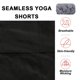 thumbnail image 4 of Hukapapa Pantalones cortos de yoga para mujer Ejercicio sin costuras acanalados Pantalones cortos deportivos de cintura alta Pantalones cortos de fitness, negro,, 4 of 5