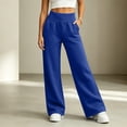 thumbnail image 2 of Liuinsasek Women's Winter Long Sweatpants Loose Wide Leg Pants Elastic Waistband and Pockets High Waisted Sweatpants, 2 of 10