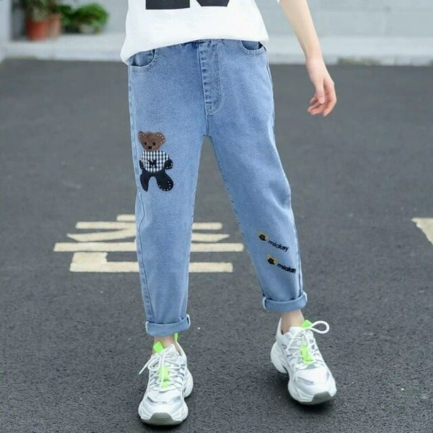 New Spring Autumn Children Jeans for Girls Clothes Kids Denim Pants Teenage  Baby Girls Loose Fashion
