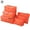 Orange, variant on Luxtrada 6PCS Waterproof Clothes Storage Bags Packing Cube Travel Luggage Organizer Pouch (Rose Red)
