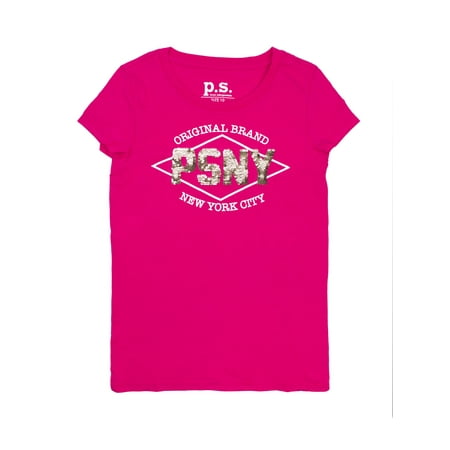 Psny Reversible Flip Sequin Graphic T-Shirt (Little Girls & Big Girls)