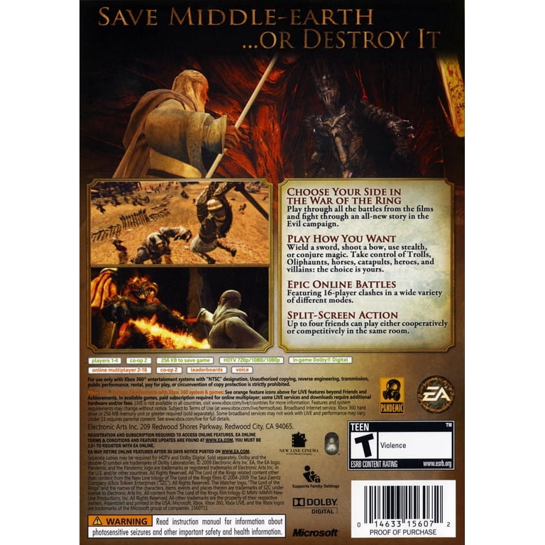 Lord of the Rings: Conquest | Xbox 360 - Walmart.com