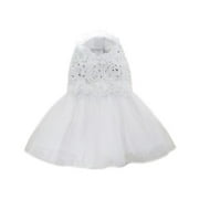 Pooch Outfitters PAWD-XS Aurora Wedding Dress, White - Extra Small