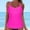 Hot Pink, variant on Womens Swim Tops Lace Up Swimwear Tops Underwire Full Coverage Bikini Top Push Up Swim Crop Top Tie Back Bathing Suit Tops Fashion Clothes Black L