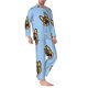 thumbnail image 2 of Balery German Shepherd Puppy Pijama para Hombre de Dos Piezas con Manga Larga, Conjunto de Dormir y Descanso Suave con Bolsillos-Small, 2 of 6