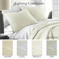 thumbnail image 4 of Oversized Square Stitched Solid Embroidered 3-Piece Quilt Set by Southshore Fine Linens, 4 of 10