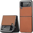 thumbnail image 1 of CoverON For Samsung Galaxy Z Flip3 5G Phone Case, Slim fit Lightweight Hard Cover, Brown, 1 of 9