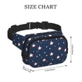 thumbnail image 2 of The Double-Layer Waist Bag Features A 6.3×9.1×2.8in Nylon Zipper And A Pull With A Zipper Compartment Independence Day Theme Star (12), 2 of 8