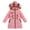 Pink, variant on Girls Long Quilted Puffer Coat Thicken Warm Ski Jacket Winter Insulated Waterproof Down Jacket Kids Teen Hooded Warm Heavyweight Long Parka Snow Outerwear Coats