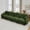Green, variant on Noble House Corlan Pleated Chenille 2-Seater Sectional Sofa, Modular Deep Seat Couch with Throw Pillows, Orange