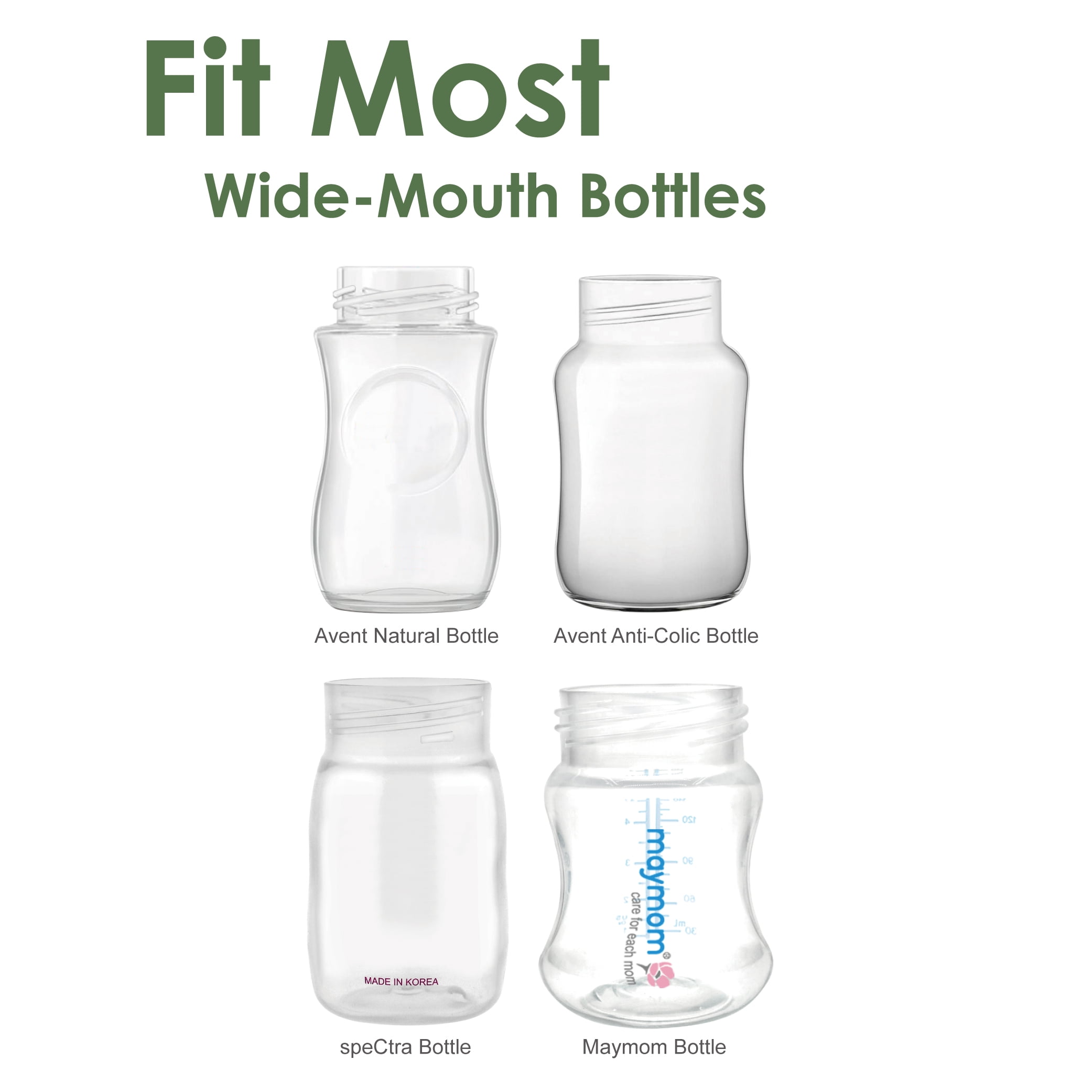 Maymom Breast Pump Parts Compatible with Philips Avent Comfort Breastpump SCF332/334, One-Side; Incl. Flange, Valve, Tube, Massage Pad, Suction Membrane, Cap; Not Original Avent Pump Parts