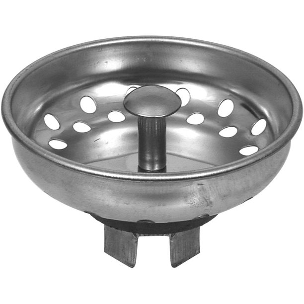 Dearborn Brass Lucky 7 Sink Basket Strainer 4Prong Basket, Chrome