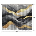 thumbnail image 5 of Gray and Gold Marble Golden Lines Pattern Shower Curtain 84"x72" ,Bathroom Decorative Shower Curtains Set with 12 Hooks,Modern Waterproof Washable Shower Curtain, 5 of 6