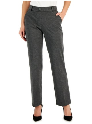 Kasper Women's Kate Classic Fit Pants Size 8 Gray Flat Front Lined. C21