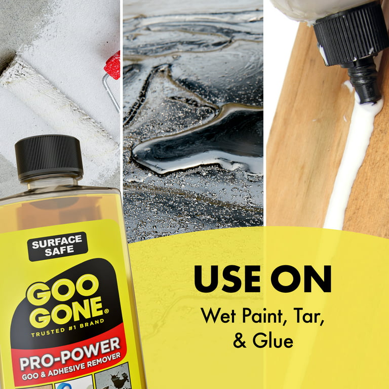  Goo Gone Pro-Power Adhesive Remover - 8 Ounce (2 Pack) - Use on  Silicone, Caulk, Contractor's Adhesive, Tar, Adhesive and More : Health &  Household