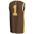 thumbnail image 3 of Men's GameDay Greats #1  Brown Wyoming Cowboys  Lightweight Basketball Jersey, 3 of 4