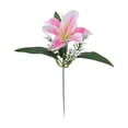 thumbnail image 2 of Kbndieu Lily Artificial Silk Flowers Fake Flowers Pink Florals Arrangements Faux Lily Flower Stems for Spring Summer Wedding Bride Bouquets Home Table Centerpiece Farmhouse Decorations, 2 of 6