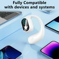 thumbnail image 6 of Open Ear Headphones Bluetooth Ear buds 80Hrs Playtime Wireless Earbuds with Earhooks IPX7 Waterproof Touch Control Air Conduction Sport Headsets Bluetooth 5.3 Earphones for Workout Running - White, 6 of 7