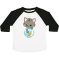 thumbnail image 3 of Inktastic Cute Cat, Little Cat, Kitty, Kitten, Fish Bowl Girls Toddler T-Shirt, 3 of 5
