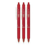 Pilot FriXion Ball Clicker Retractable Erasable Gel Pen, Fine Point, 0.7mm, Red Ink, 3 Count