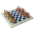 thumbnail image 1 of StonKraft 15" x 15" Collectible Chess Game Board Set made with Australian Marble, Lapis Lazuli + Roman Brass Chess Pieces, 1 of 7