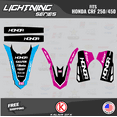 thumbnail image 4 of Kalair GFX Graphics Kit for Honda CRF250R (2018-2021) Lightning Series, 4 of 5